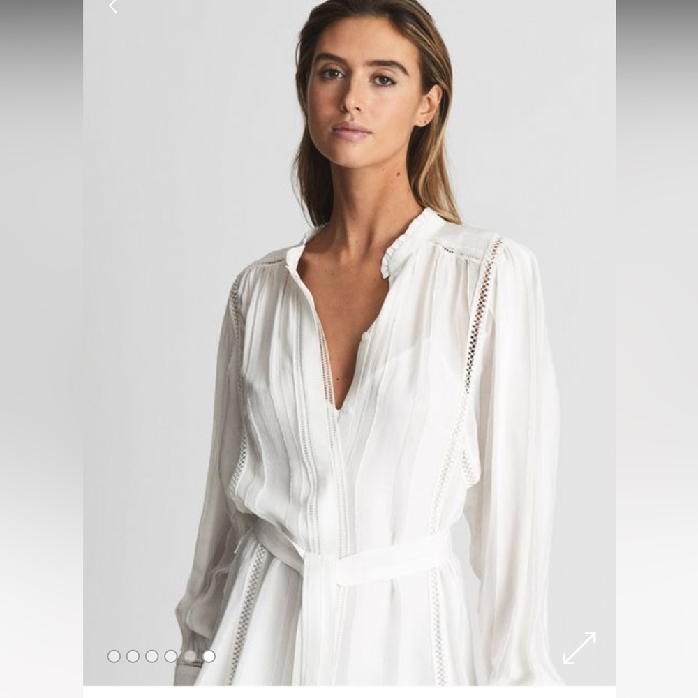 Reiss Harriet Belted Pleated Minidress - Picture 5 of 6